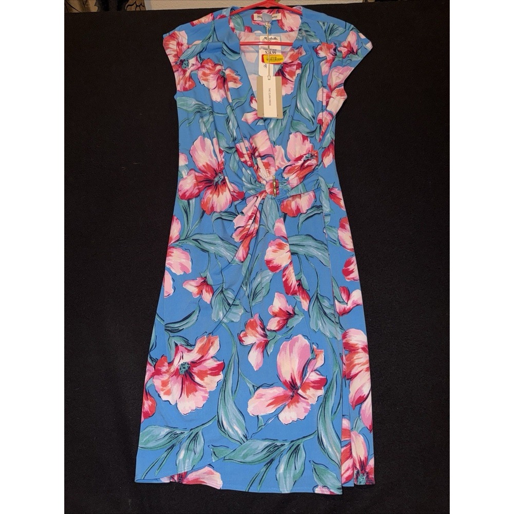 TOMMY BAHAMA Clara St Barts Blooms Wrap floral‎ dress tropical summer Size Small